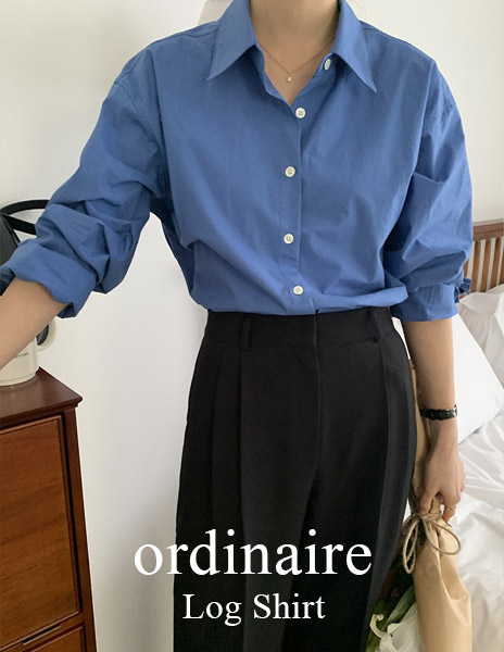 [ordinaire] 로그 셔츠 (2color/단독주문시당일발송)