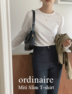 [ordinaire] 미티 슬림티셔츠 (4color/단독주문시당일발송)