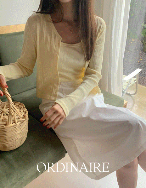 살안타템💙 [ordinaire] 모나 골지 가디건 세트 (4color/레몬제외 단독주문시당일발송)